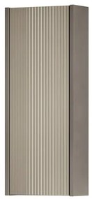 Pensile bagno Niwa laccato opaco grigio carbone con vetro sabbia, 1 anta apertura da sinistra P 17 x L 30 x H 78.5 cm