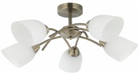 Lampadario a plafone DONNA 5xE27/60W/230V patina