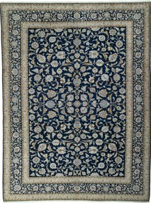 Kashan Tappeto persiano 320 x 420 Blu (Iran) Annodato A Mano