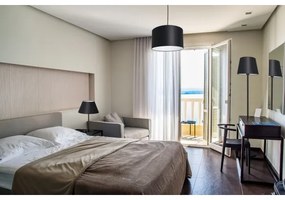 Lampadario a sospensione con filo ARDEN 1xE27/60W/230V diametro 25 cm nero/bianco