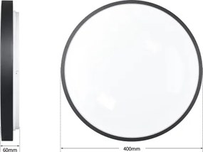 Brilagi - Lampada LED dimmerabile GLASS POOL DOUBLE LED/48W/230V 40 cm nera + telecomando