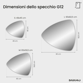 Specchio asimmetrico con luce LED G12