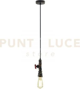 Lampadario a sospensione amarcord ruggine 1 luce attacco e27 12x120cm