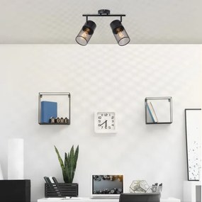 Brilliant - Faretto KAMOLO 2xE27/40W/230V nero