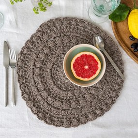 Tovaglietta in misto cotone ø 35 cm Crochet – Rex London