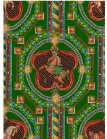 Mindthegap Carta da parati Venetian Ornament - Green/ Blue/ Red