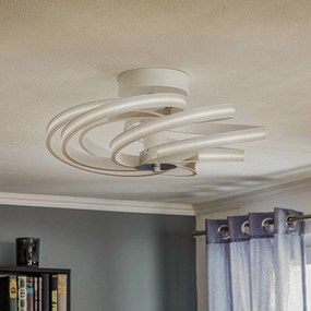 Plafoniera a LED Zoya Domiluce, Bianco / Opale, Soggiorno / Sala da pranzo, Alluminio, Moderno, Plafoniera LED