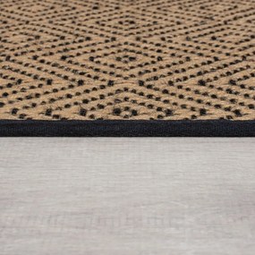 Pedata in iuta per scale in colore nero-naturale 60x600 cm Diamond - Flair Rugs