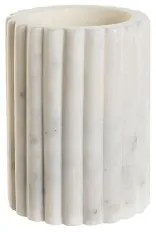 Portaspazzolini da Denti Home ESPRIT Bianco Marmo 8 x 8 x 10 cm