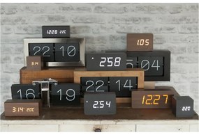 Sveglia nera con decoro in legno, 21 x 9 cm Tube - Karlsson