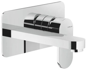 Rubinetto per lavabo ad incasso getto laminare cristallino Up cromato lucido NOBILI