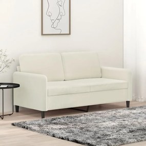 Divano A 2 Posti Crema 140 Cm İn Velluto /