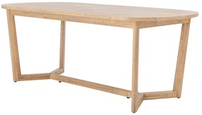 Tavolo da pranzo in legno di cauciù massiccio 100x200 cm Serrone – Bloomingville