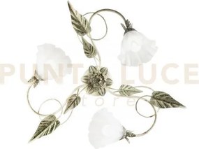 Plafoniera isotta avorio 3 luci attacco e14 68x20cm in metallo con ...