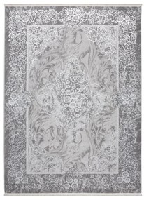 Tappeto moderno per interni di design bianco e grigio con motivo Larghezza: 120 cm | Lunghezza: 170 cm