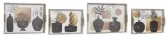Set di Vassoi DKD Home Decor Vaso Nero Dorato Bianco 40 x 30 x 6 cm Moderno (2 Unità)