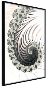 Poster  Fractal Spiral (Positive)  Cornice Quadri Cornice nera, Larghezza x Altezza Home decor 30x45