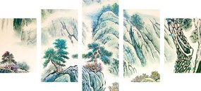 Quadri 5 pezzi – Paesaggio cinese