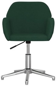 Sedie da pranzo girevoli 2 pz verde scuro in tessuto