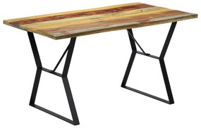 Tavolo da Pranzo 140x80x76 cm in Legno Massello di Recupero