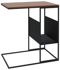 Tavolino nero 55x36x59,5 cm legno multistrato