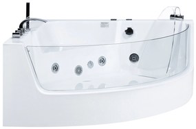 Vasca idromassaggio con cromoterapia LED 190 x 135 cm MARINA Beliani