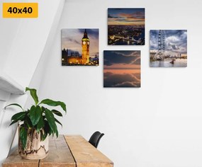 Set di quadri – Londra romantica di notte