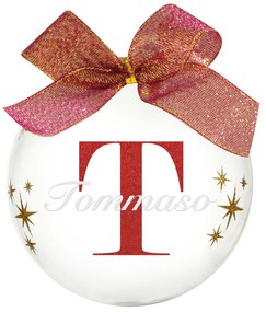 Pallina natale con nome Tommaso 10cm