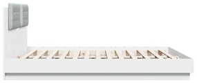 Giroletto con testiera bianco 160x200 cm in legno multistrato