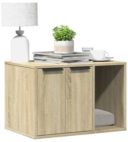 Recinto Lettiera Gatti Rovere Sonoma 60x40x40 Cm İn Truciolato /