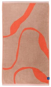 Asciugamano in cotone biologico arancione/marrone chiaro 70x133 cm Nova Arte - Mette Ditmer Denmark