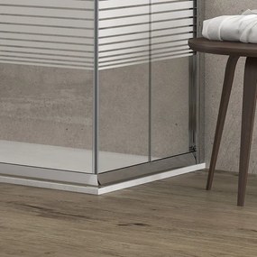 Box doccia angolo 80x70 altezza 180cm vetro serigrafato K410 - KAMALU