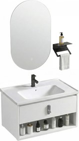 Set di mobili da bagno con lavabo River 60cm White