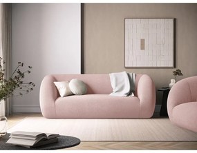 Divano bouclé rosa chiaro 210 cm Essen - Cosmopolitan Design