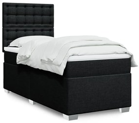 Giroletto A Molle Con Materasso Nero 100x200 Cm İn Tessuto /