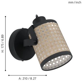 Eglo 43493 - Applique RUSCOMB 1xE27/10W/230V
