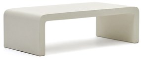 Kave Home - Tavolino Aiguablava in cemento bianco 135 x 65 cm