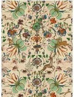 Mindthegap Carta da parati The Deer Stalker - Taupe/ Green/ Red/ Blue