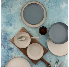 Set da tavola 16 pezzi beige/blu/porcellana