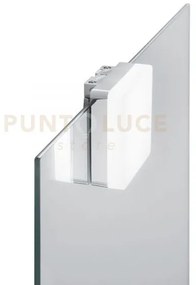 Applique led diva cromo quadrato 4w 460lm 3000k ip44 7,5x7,5x3,4cm