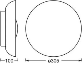 Osram - Plafoniera ORBIS MILAN 2xE27/10W/230V Ø 30,5 cm marrone