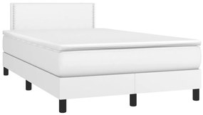 Giroletto Molle Con Materasso E Led Bianco 120x190cm Similpelle /