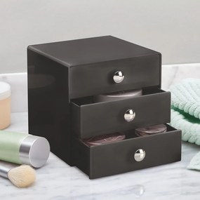 Organizzatore a tre cassetti nero - iDesign