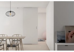 Lampadario a sospensione con filo CORRINI 1xE27/60W/230V diametro 34 cm nero/limpido