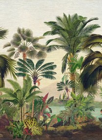 Essentials by Arte International Carta da parati panoramica Reverie Tropicale - Jungle Green