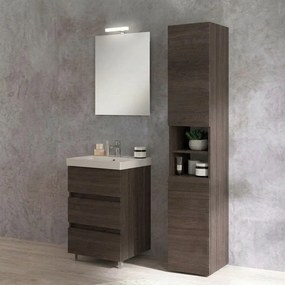 Colonna per mobile bagno Kora 2 ante P 34 x L 30 x H 177.5 cm rovere scuro