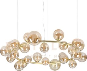 Perlage lampadario a sospensione 25 luci attacco g9 lampadine inclu...