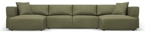 Divano angolare a U verde chiaro Esther - Milo Casa