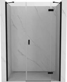 Mexen Mist-H porta doccia battente destra 145 cm, trasparente, nero - 8A5-145-001-70-00-P