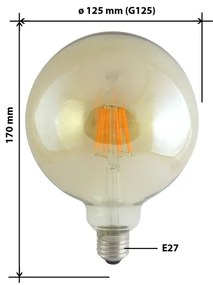 Lampadina LED FILAMENT E27/10W/230V 2000K